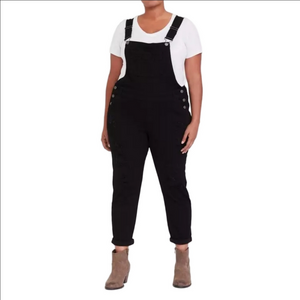 Torrid Crop Overall Stretch Black wash size 14